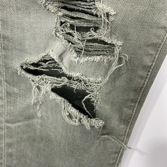 AG Adriano Goldschmied Womens Jeans 25R Dusty Green Ex-Boyfriend Slim Distressed - Picture 7 of 16